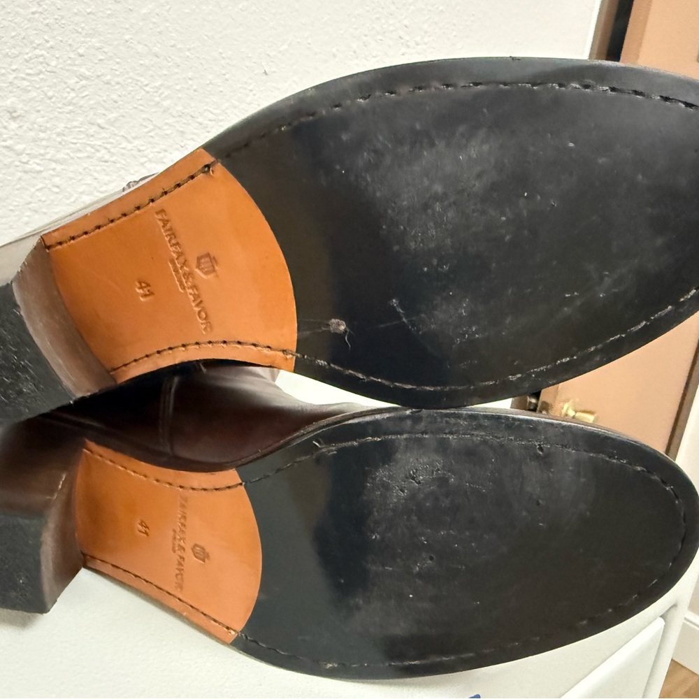 Fairfax & Favor Regina mahogany leather boots regular fit size 9 1/2 - Picture 5 of 9